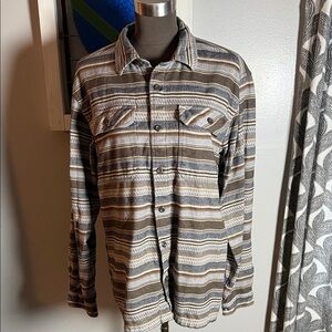 Patagonia Organic Cotton Fjord Flannel Patterned Men’s Button Down Shirt SZ M